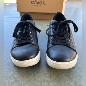 SOFTWALK ATHENS SNEAKER WOMANS 9.5 M Black Leather S2051-001